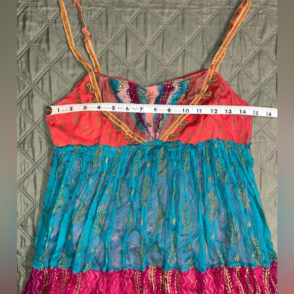 FREE PEOPLE "Gilded Caravan" Tiered Maxi Dress, Size 4, EUC - Picture 13 of 16